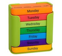 Medicine Pill Organizer, 7 Days Medicine Planner, Medicine Organizer Box, Portable Weekly Tablets Case 4 Times a Day for Home Elderly Hospital Travel School Work Vacation (Green)