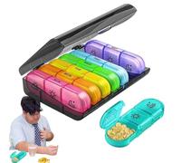 Medicine Pill Organizer, Pill Boxes, Medicine Organizer Pill Box 21 Grids | Safe and Convenient Supplement Organizer for Travel, Business Trip and School