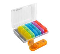 Medicine Pill Organizer Travel - 3 Times A Day Pill Organizer - Airtight Supplement Dispenser for Afternoon Night Women Men Elderly Kids Home Workplace Car Fridge