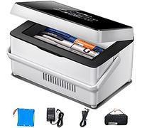 Medicine Refrigeration Case, Insulin Cooler Box Mini Medical Refrigerator, Diabetic Insulin Travel Cooler, LCD Display, Super Large Capacity,4Battery