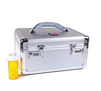 MEDICINE RX SAFE Medication Carrying Case - Large_Silver (Second Generation)