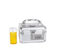 MEDICINE RX SAFE Medication Carrying Case - Mini_Silver