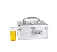MEDICINE RX SAFE Medication Carrying Case - Xtra Small_Silver