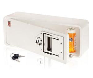 MEDICINE RX SAFE Medicine Safe-Standard Key, Alloy Steel, White, 38 Inch