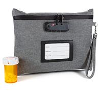 Medicine RX Safe Smell Proof w/Name Tag, Grey, One Size