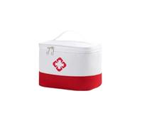 Medicine Storage Bag Large Capacity Medicine Storage Bag Portable Multi-Role Rescue Organizer Preserve Medical Emergency Kits for Home, Office(White-Red)