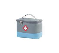 Medicine Storage Bag Large Capacity Medicine Storage Bag Portable Multi-Role Rescue Organizer Preserve Medical Emergency Kits for Home, Office(Grey-Blue)