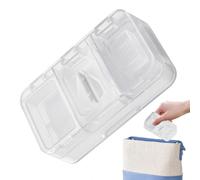 Medicine Storage Box, 2.36 Inch Double Layer Tablet Box for Accurate Cutting, Portable Compact Design with Built in Crushing Function, Pill Cutter Splitter for Home, Travel, Hospital, Offices