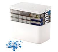 Medicine Storage Box - 9.45in Shading Protection for Safe Organization, Authentic Design with Handles, Medical Organizer for College, Home, Dorm Supplies, Holder Organizers