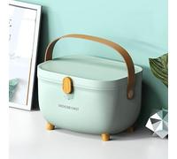 Medicine Storage Box,Household Medicine Storage Box Organiser,First Aid Box,Double Layers Multi Grid Medicine Box,Portable with Lid Medication Storage Box Medicine Cabinet for Home,School (Green)