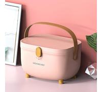 Medicine Storage Box,Household Medicine Storage Box Organiser,First Aid Box,Double Layers Multi Grid Medicine Box,Portable with Lid Medication Storage Box Medicine Cabinet for Home,School(Pink)
