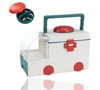 Medicine Storage Box Organiser With pill box,Household Medicine Box With handle and removable compartment,Double Layers First Aid Box,Multi Grid Portable with Lid Medication Cabinet for Home(Green)