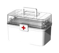 Medicine Storage Organizer, 3 Layer Family Medicine Cabinet, Dustproof Pill Storage Box, Large Capacity Medicine Case for Home Travel