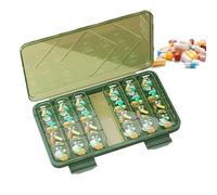 Medicine Tablet Dispenser, Storage Dispenser for Travel Supplements - Portable Pharmacy Box, Medicine Case for Friends. The Slim Design of This Allows You to Family