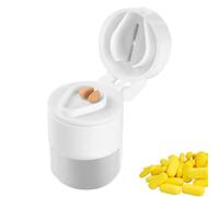 Medicine Travel Case - PP Small Pill Organizer with Pill Cutter | High Efficiency Multifunction Pilļ Container for Outdoor, Pocket, Kit, Daily Dosage and Camping Travel