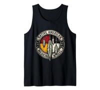 Medicine Wheel Four Directions Indigenous Feather Tank Top