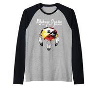 Medicine Wheel Mitakuye Oyasin Native Americans Raglan Baseball Tee