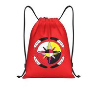 Medicine Wheel Native Americans Unisex Drawstring Backpack Adjustable Gym Sack Foldable String Backpack For Beach Climbing Holidays Football