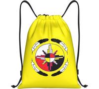 Medicine Wheel Native Americans Unisex String Backpack Waterproof Drawstring Bag Adjustable Drawstring Backpack For Gym Hiking Travel