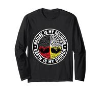 Medicine Wheel Tree Indigenous Nature is My Religion Long Sleeve T-Shirt