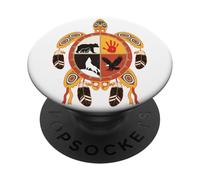 Medicine Wheel turtle Indigenous Native American MMIW PopSockets Adhesive PopGrip