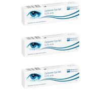 Medicom Carbomer 0.2% Eye Gel 10g Pack of 3 - Hydrating Nighttime for Dry Eyes, Lubricating Gel Drops for Tired, Soothing Relief from Itchy, Irritated, Sensitive.