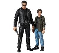 MEDICOM TOY MAFEX No.280 Terminator 2: Judgment Day T-800 (T2 Ver.) & John Connor Total Height Approx. 6.3 inches (160 mm) / 5.1 inches (130 mm), Non-scale, Painted Action Figure
