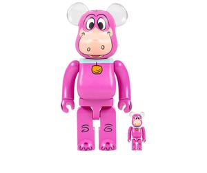 MEDICOM TOY x The Flintstones Dino BE@RBRICK 100% and 400% figure set - Pink One Size