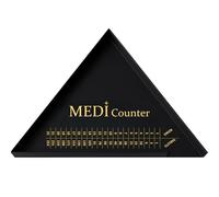 MediCounter Professional Tablet Counting Tray - Large Triangle Counter, Durable Plastic (230mm), Black & Gold