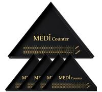 MediCounter Professional Tablet Counting Tray - Large Triangle Tablet Counter, Durable Plastic (230mm), Black & Gold (5)