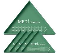 MediCounter Professional Tablet Counting Tray - Large Triangle Tablet Counter, Durable Plastic (230mm), Green & White (5)