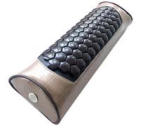 MediCrystal Far Infrared Gemstone Pillow - with Natural Crystals - Negative Ion - FIR Heat - Non Electric Ivory Croco 17 L x 5" W x 3 H HARD