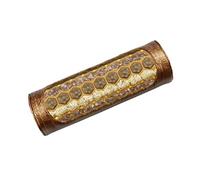 MediCrystal Far Infrared Gemstone Pillow - with Natural Crystals - Negative Ion - FIR Heat - Non Electric Jade Croco 16 L x 5" W x 3 H FIRM