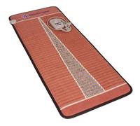 MediCrystal Far Infrared Heating Amethyst Mat - Midsize 24" W x 59" L (60x150 cm) - Adjustable 30-70°C (86-158°F) Heated Stone Pad - Natural Crystals - FIR Sauna & Ion Therapy - Red Brown - 220-240V