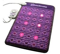 MediCrystal Infrared Amethyst Mini Mat - 20"W x 32"L (50x80 cm) + 29 Agates - Adjustable Heating 30-70°C (86-158°F) - Pulsed Bio Magnetic, Photon Red Light Therapy - Natural Crystals - Purple 220-240V