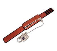 MediCrystal Infrared Heating Amethyst Belt - Detachable Pad 8"W x 18"L (20x45 cm), Strap 56" (140 cm) - Adjustable 30-70°C (86-158°F) Deep Warming - Hot Stone, FIR & Negative Ions - Red Brown 220-240V