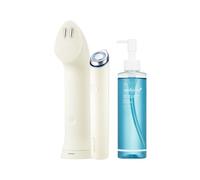 medicube Deep Oil Cleansing Set: medicube Mini Booster Pro Plus Cleansing Device Set (Beige) and Zero Pore Blackhead Cleansing Oil
