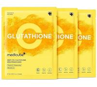 medicube Deep Vita C Glutathione Brightening Face Mask - Vitamin C Korean Sheet Mask for Dull Uneven Skin Tone Hydrating Radiance Glow Korean Skincare, (27ml x 3 Sheets)