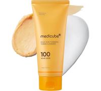 medicube Facial Cleanser Kojic Acid Turmeric Whip Cleanser for Brightening | Cleansing Foam for Balancing - Fade Appearance of Uneven Patches, Ideal for Use After Spot Care, Korean Skincare, 4.23 oz