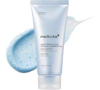 Medicube Zero Pore Clear Blue Capsule Facial Cleanser for Skin Texture, Blackheads & Pore Care | AHA, BHA & PHA for Dual Cleansing, Daily Gentle Face Wash, Skin Care