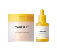 medicube Kojic Acid Renew & Smooth Duo for Troubled Skin: Kojic Acid Turmeric Clarifying Toner Pad and Clarifying & Balancing Capsule Serum