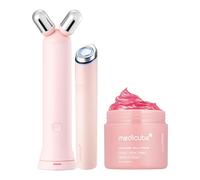 medicube Lift & Firm Set: Mini Booster Pro Plus Face Roller Device Set (Pink) and Collagen Jelly Cream 50ml (1.69 fl.oz)