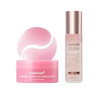 medicube PDRN Jelly Quick Glow Duo: PDRN Caffeine Collagen Eye Patches and Jelly Mist Serum | Hydrogel Eye Patches & Dual Glow Jelly Mist Serum | Refresh, Hydrate & Boost Radiance | Korean Skincare