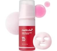 medicube PDRN Pink Collagen Bubble Serum - Bubble-to-Glow Firming Care | Bubble Serum with PDRN & Collagen - Lightweight, Fast-Absorbing for Radiant, Plump Skin, Korean Skincare, 3.21 fl.oz