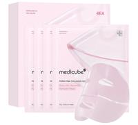 medicube Salmon DNA PDRN pink collagen jelly gel mask | overnight face mask for glass glow skin- elasticity, hydrating, firming and moisturizing | korean skincare, 28g, 4ea