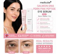 medicube Salmon DNA PDRN Pink Peptide Eye Serum with Niacinamide and 99% Purity Retinol for Fine Lines, Uneven Skin Tone, Korean Skin Care 30 ml