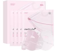 medicube Salmon DNA PDRN pink collagen jelly gel mask | overnight face mask for glass glow skin- elasticity, hydrating, firming and moisturizing | korean skincare, 28g, 4ea