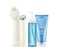 medicube Ultimate Double Cleansing Set: Mini Booster Pro Plus Cleansing Device Set (Beige), Zero Pore Blackhead Cleansing Oil and Zero Foam Cleanser