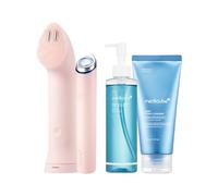 medicube Ultimate Double Cleansing Set: Mini Booster Pro Plus Cleansing Device Set (Pink), Zero Pore Blackhead Cleansing Oil and Zero Foam Cleanser