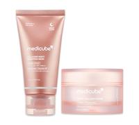 medicube Viral Glow Boost Duo: Collagen Overnight Wrapping Mask and Triple Collagen Cream for Hydrating and Firmer-Looking Skin